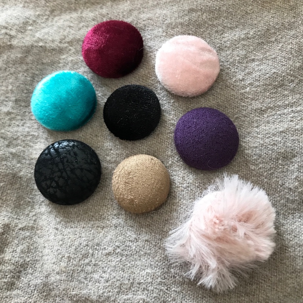 Vintage Style Fabric Button Earrings